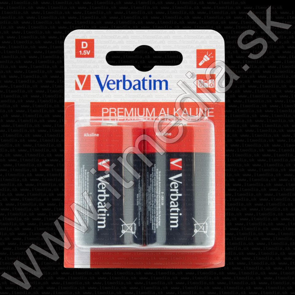 Image of VERBATIM battery alkaline 2xD (LR20) 49923 (IT14820)