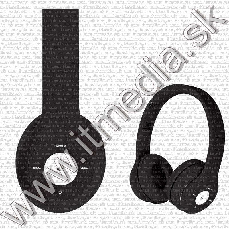 Image of Vezetéknélküli Bluetooth fejhallgató és MP3 lejátszó (microSD) Fekete (IT13277)