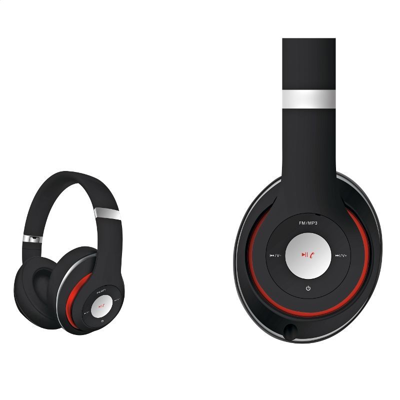 Vezetéknélküli Bluetooth fejhallgató és MP3 lejátszó (microSD) Szürke/Piros (IT14574) Image of Vezetéknélküli Bluetooth fejhallgató és MP3 lejátszó (microSD) Szürke/Piros (IT14574)