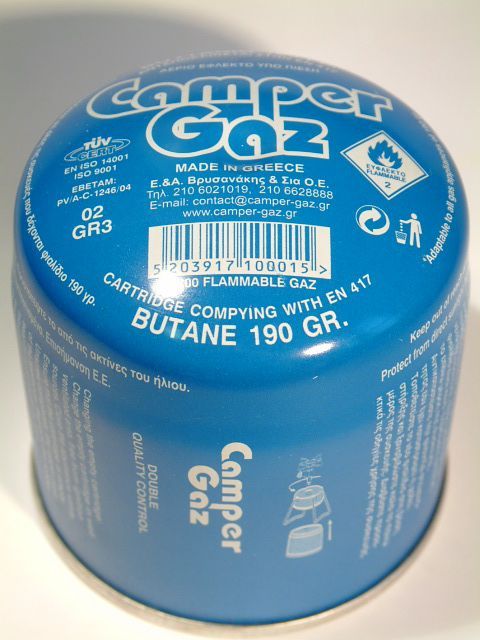 Image of Butane Gas Cartridge EN417 compatible (190g) (IT0949)
