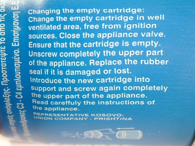 Image of Butane Gas Cartridge EN417 compatible (190g) (IT0949)