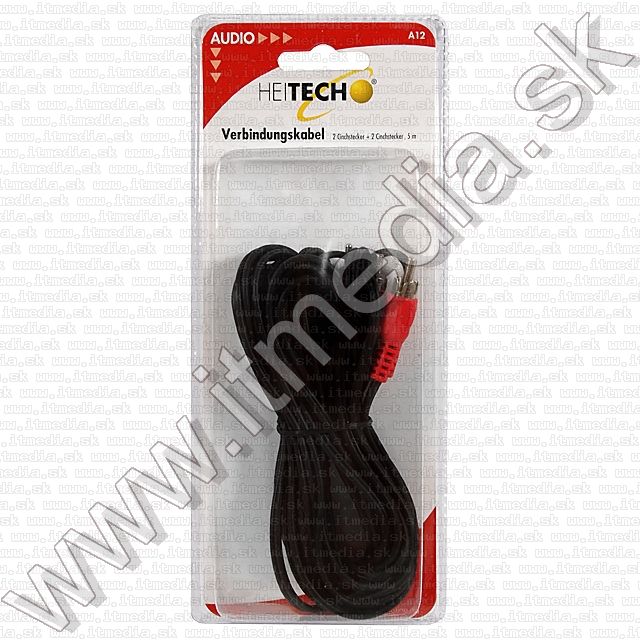 Image of 2x RCA-RCA cable, 5m BULK (IT8278)