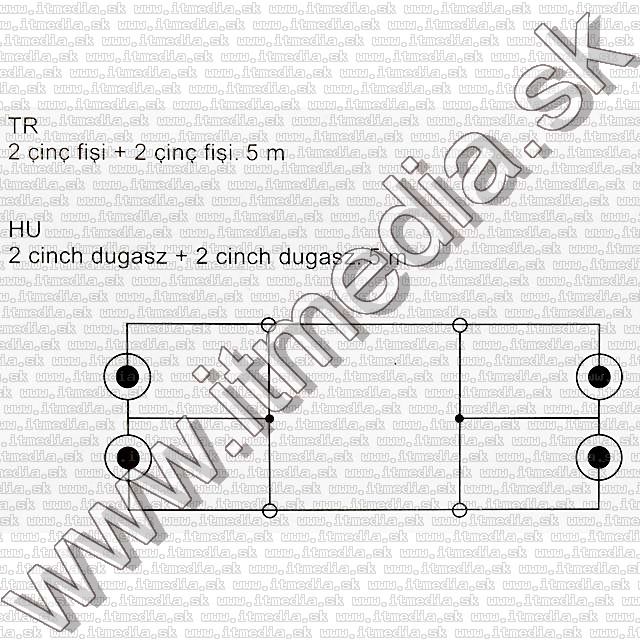 Image of 2x RCA-RCA cable, 5m BULK (IT8278)
