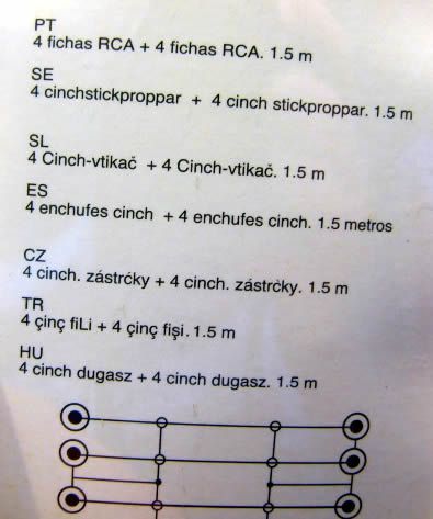 Image of 4x RCA-RCA cable, A-V in-out 1.5m (A 13) (IT2784)