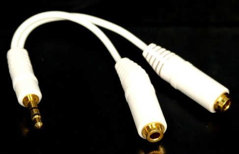 Image of Jack-2xJack stereo audio splitter cable *black* (IT4017)