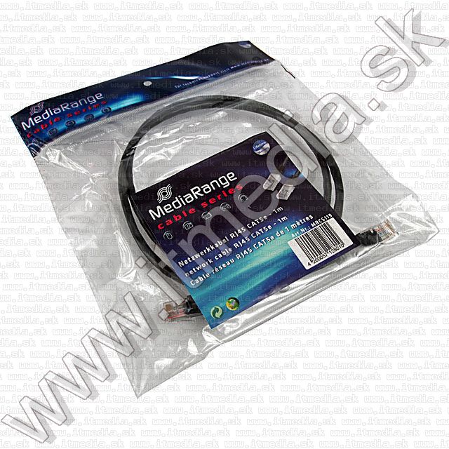 Image of Ethernet Network (Lan) cable **1m** RJ45 *BLACK* (UTP) (IT7446)