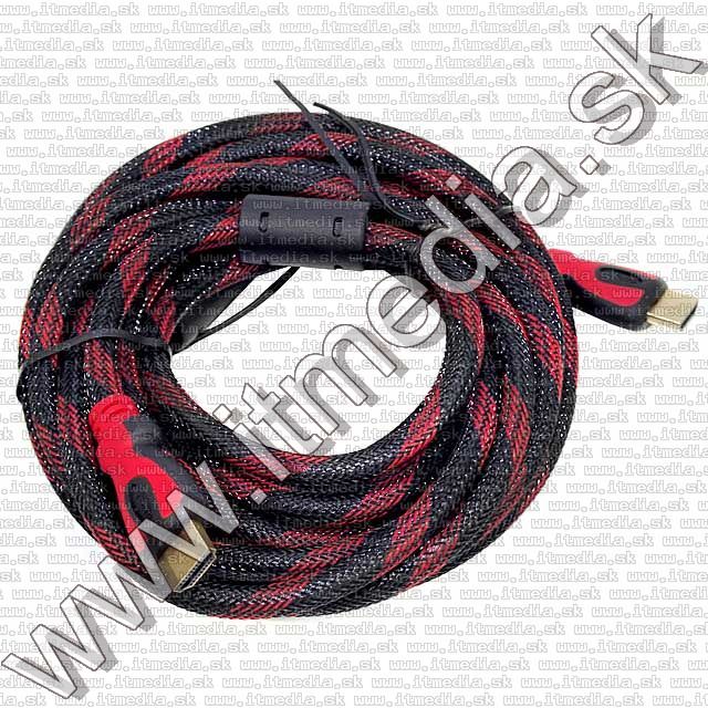 Image of HDMI v1.4 cable 5m GOLD *Red Stripe* (IT7565)