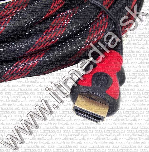 Image of HDMI v1.4 cable 5m GOLD *Red Stripe* (IT7565)
