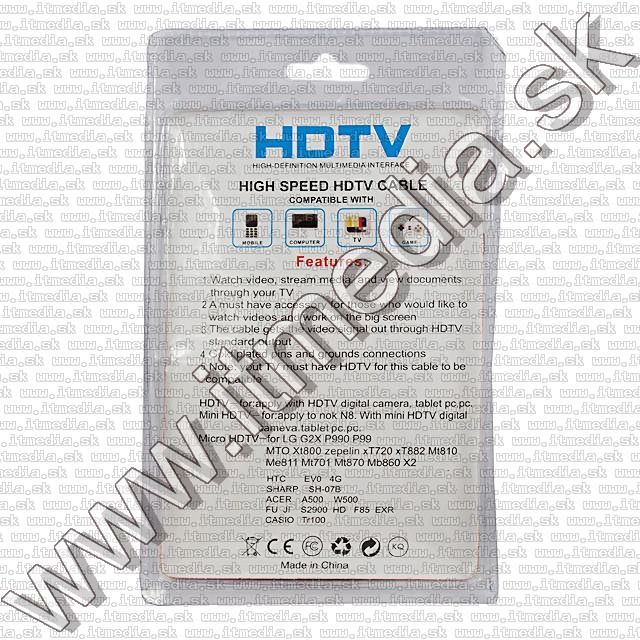 Image of HDMI cable set - microHDMI miniHDMI 1.5m v1.4 (ethernet) (IT9003)