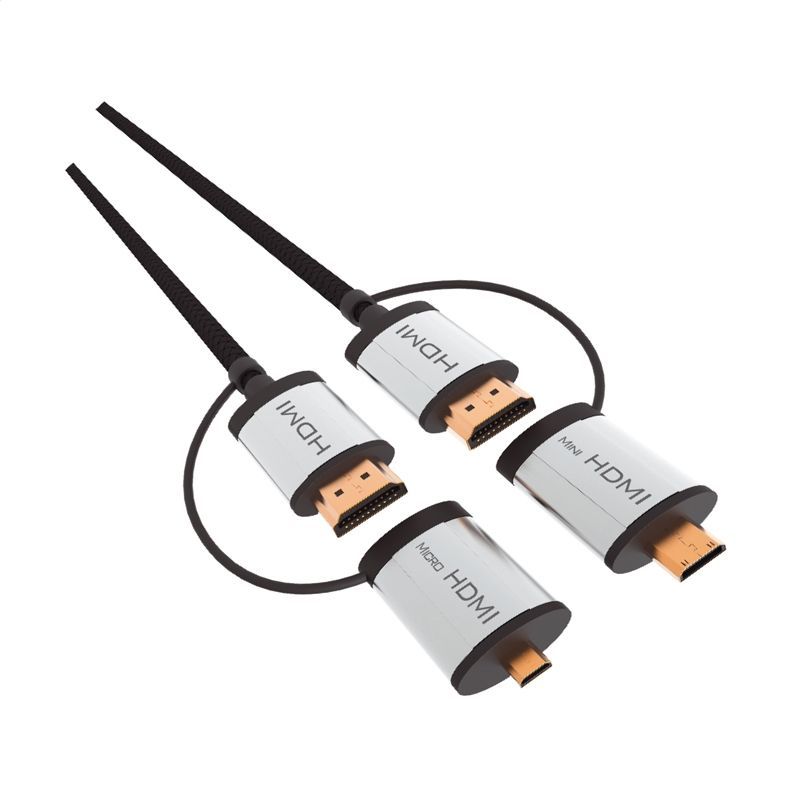 Omega HDMI cable set - microHDMI miniHDMI 1.5m v1.4 (ethernet) 4K UHD (IT13769) Image of Omega HDMI cable set - microHDMI miniHDMI 1.5m v1.4 (ethernet) 4K UHD (IT13769)