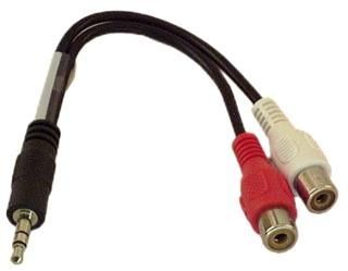 Image of Jack(3.5)-2xRCA-Female audio cable 0.1m (IT4209)