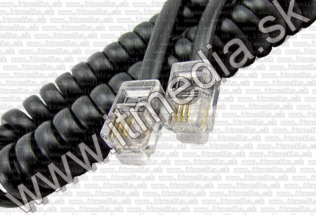 Image of Telephone Handset Cable 5m Black RJ-11 (2x 6P4C) (IT5302)