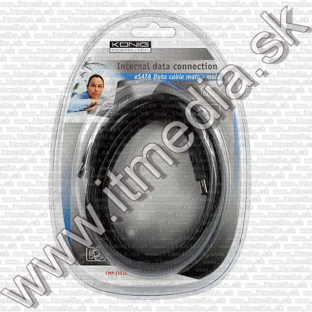 Image of eSATA Cable 100cm Black *Blister* INFO! (IT7384)