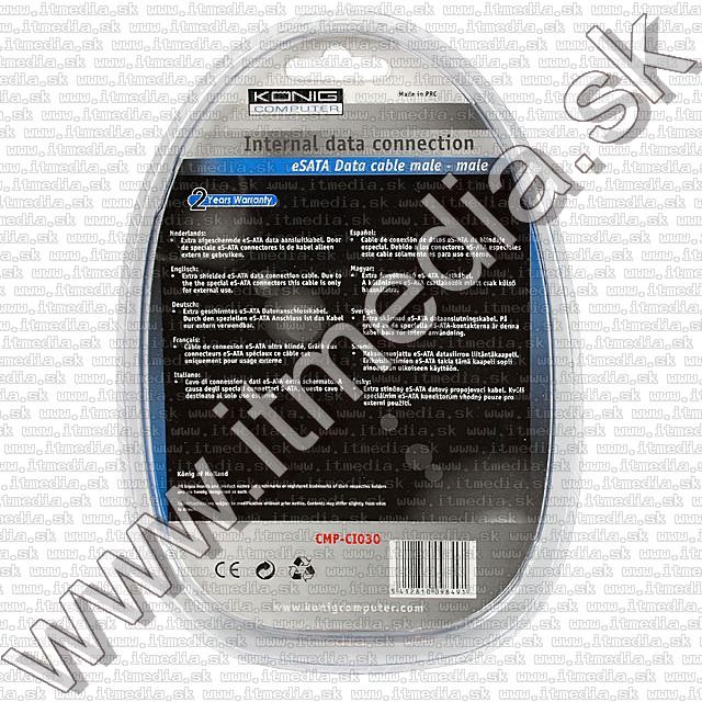 Image of eSATA Cable 100cm Black *Blister* INFO! (IT7384)