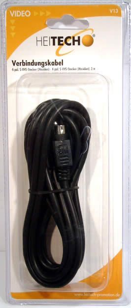 Image of S-video / SVHS cable 3m black *V13* (IT3359)