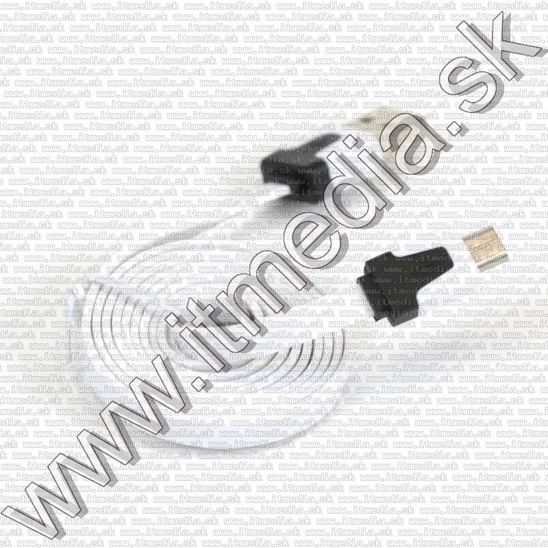 Image of USB - microUSB kábel 1m *Lapos* Fehér (IT12726)