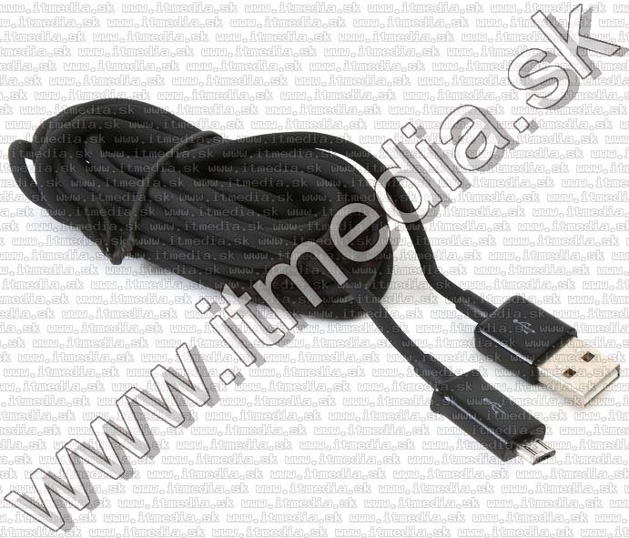 Image of USB - microUSB cable 3m *Black* 2A HQ *Blister* (IT13423)