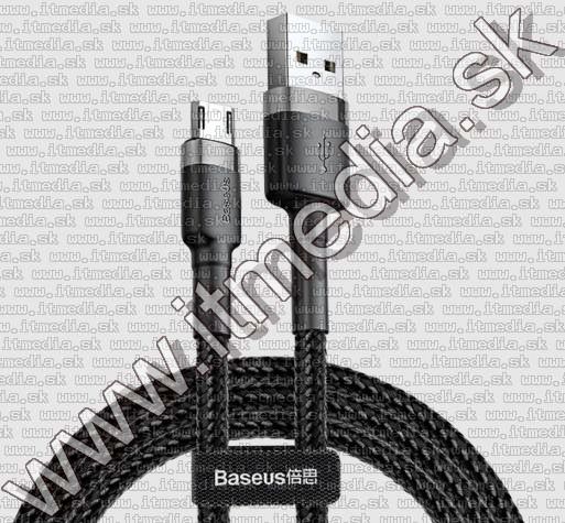 Image of Baseus USB - microUSB cable 50cm (Uni-Dir) 2.4A Black-Grey (IT13711)