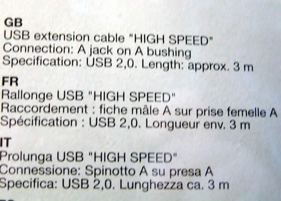 Image of USB 2.0 Extender Cable 3m blue (IT3355)