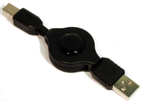 Image of Retractable USB 2.0 Printer Cable 1.2m *C7* (IT3363)