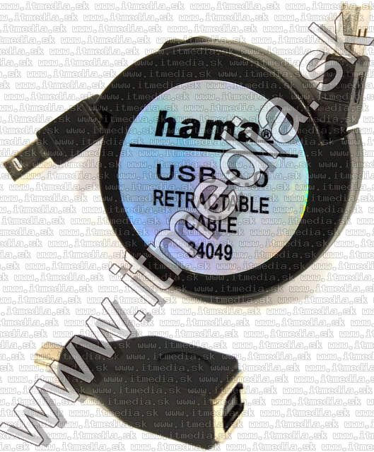 Image of HAMA Retractable USB 2.0 Printer Cable 1m (IT3860)