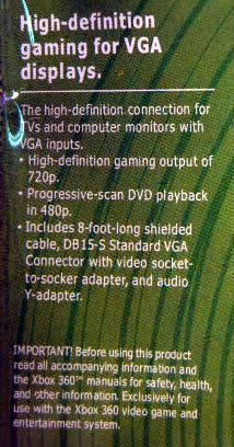 Image of X-BOX 360 VGA AV Cable + Optical OUT (IT4020)