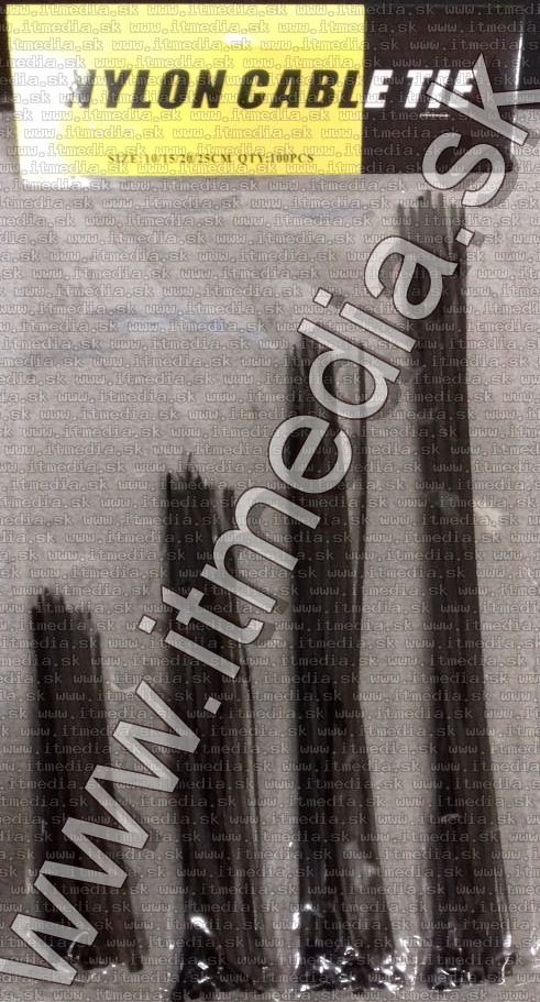 Image of Plastic Cable Ties 4-size SET 100pcs transparent (IT13746)