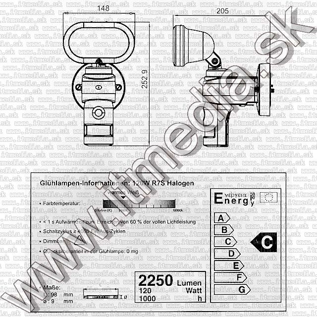 Image of Heitech Halogen Lamp with Integrated Camera DVR (IT8530)
