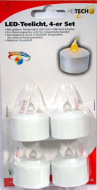Image of Led Safety Candle *Tea Light* 4-set (IT2867)