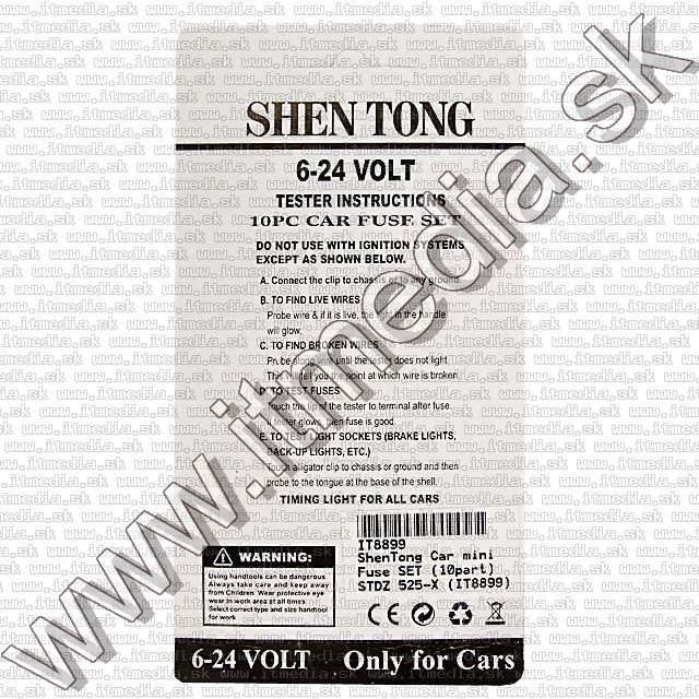 Image of ShenTong Car mini Fuse SET (10part) STDZ 525-X (IT8899)
