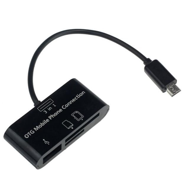 Image of OTG cardreader SD microSD USB (bulk) (IT10868)