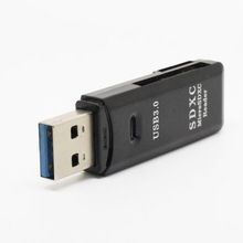Image of USB 3.0 Super Speed SDXC-TF Memory Card Reader *white/black* (IT10182)