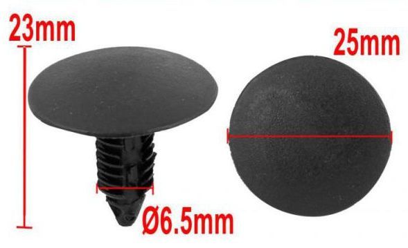 Image of Műanyag rögzítő szegecs 6.5mm-es lyukhoz (25/23mm) (IT10937)