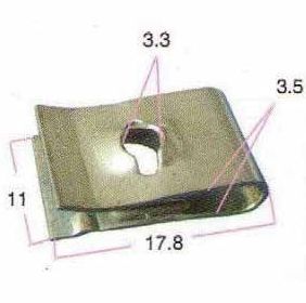 Image of Panel Screw U-Clips (metal) 3.3mm (IT11133)
