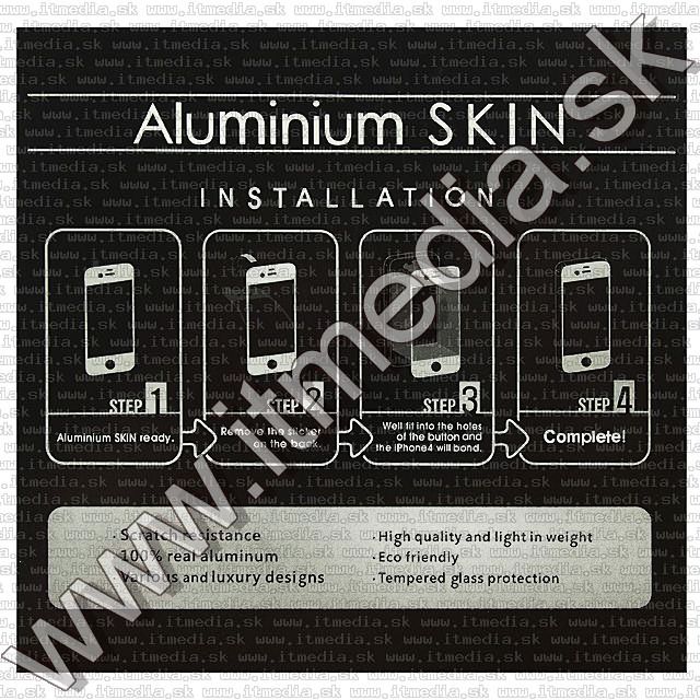 Image of iPHONE 4G Aluminium Skin *Black* (IT8111)