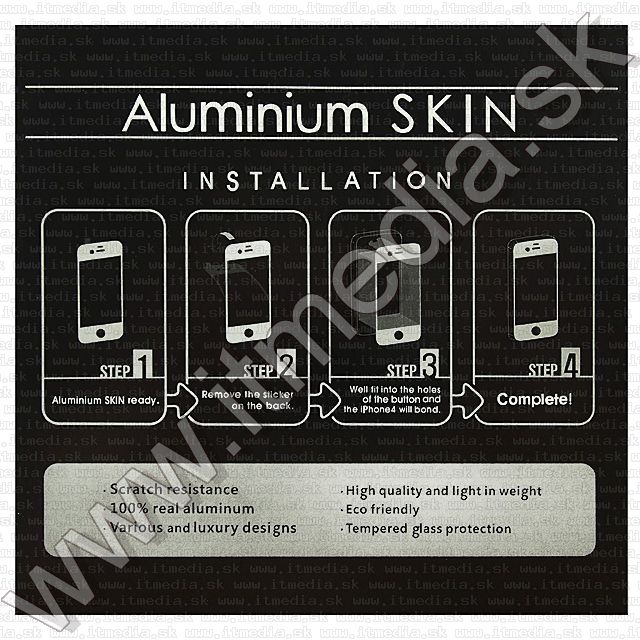 Image of iPHONE 4G Aluminium Skin *Light Pink* (IT8108)