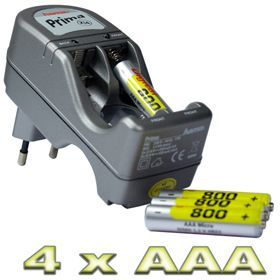 Image of HAMA Prima 2/4 Battery Charger (AA - AAA) + 4x AAA free (IT4946)