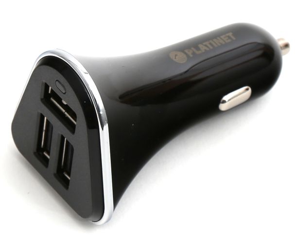 Platinet 12V USB CAR charger 3-port 5.4A 27W + Cable INFO! (IT13639) Image of Platinet 12V USB CAR charger 3-port 5.4A 27W + Cable INFO! (IT13639)