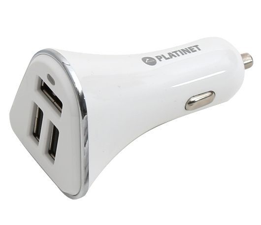 Image of Platinet 12V USB CAR charger 3-port 5.2A INFO! (IT13640)