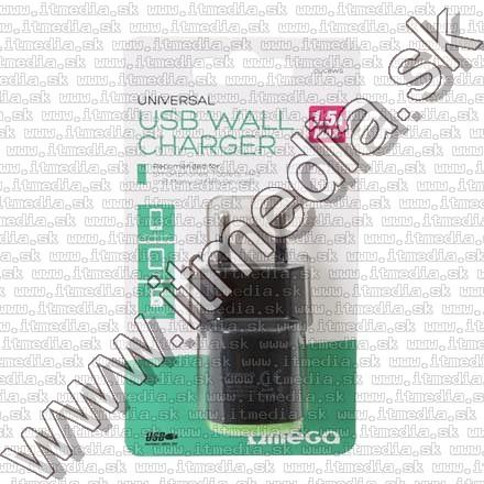 Image of Omega Univerzális Telefon Töltő USB 1500mA *Zöld* 230V (42891) (IT11894)