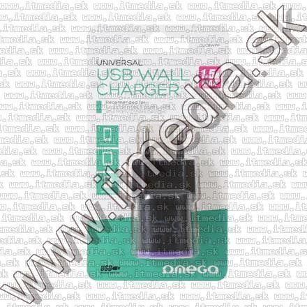 Image of Omega Univerzális Telefon Töltő USB 1500mA *Lila* 230V (42894) (IT11895)