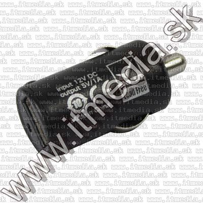 Image of Mini Universal-iPhone 12V USB charger *1A* Black INFO! (IT7998)