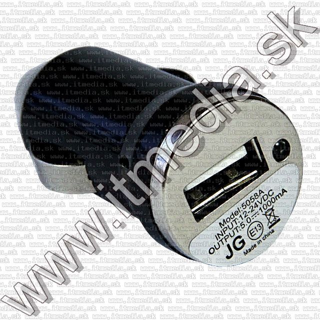 Image of Bullet Mini Universal-iPhone 12V (CAR) USB charger *Black* 1000mA INFO! (IT9687)