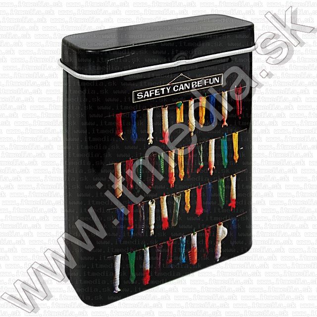 Image of Metal Cigarette Box 25x70x90mm *Safety Can Be Fun* (IT8660)
