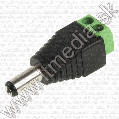 Image of DC connector plug *Male* Screw mount 5.5 x 2.1mm (IT9569)