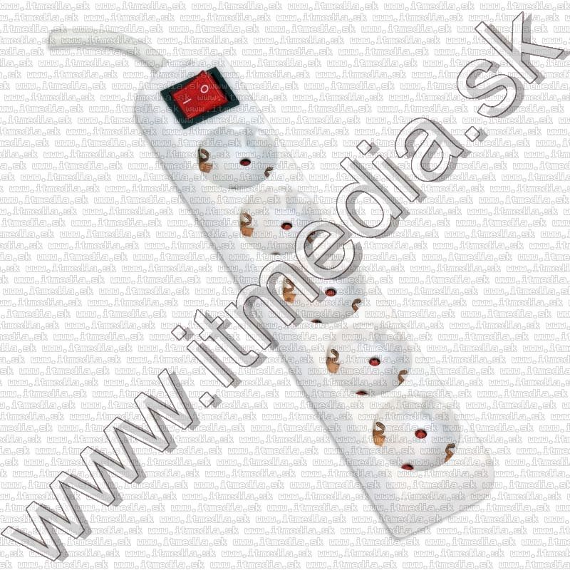 Elosztós hosszabbító 5 konnektoros 3m kapcsolóval 10A (IT13174) Image of Elosztós hosszabbító 5 konnektoros 3m kapcsolóval 10A (IT13174)