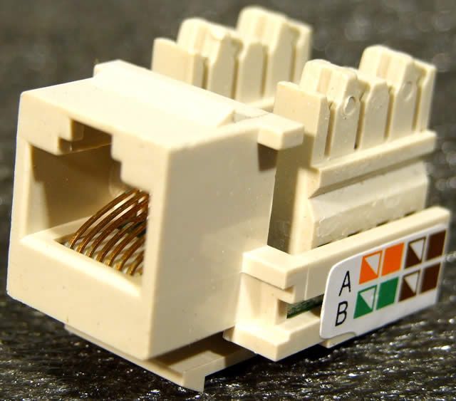 Image of RJ45 Keystone Modular Jack Connector (UTP, ISDN) (IT4143)