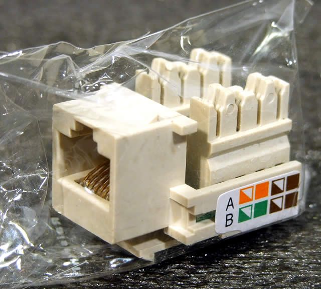 Image of RJ45 Keystone Modular Jack Connector (UTP, ISDN) (IT4143)