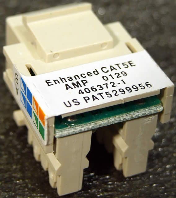 Image of RJ45 Keystone Modular Jack Connector (UTP, ISDN) (IT4143)