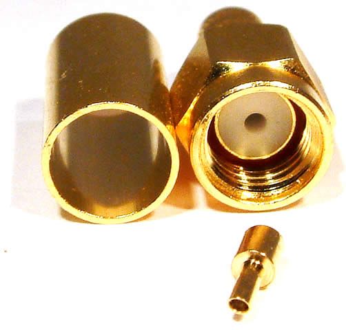 Image of RP-SMA connector (WLAN) --MALE-- gold (IT0385)